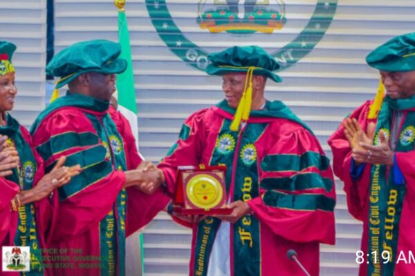 Nigeria Institute of Civil Engineering conferred fellowship Award in Civil Engineering to Governor Abba Kabir Yusuf of Kano State.